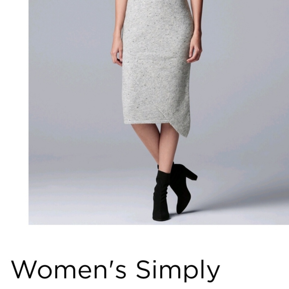 Vera wang asymmetrical sweater skirt